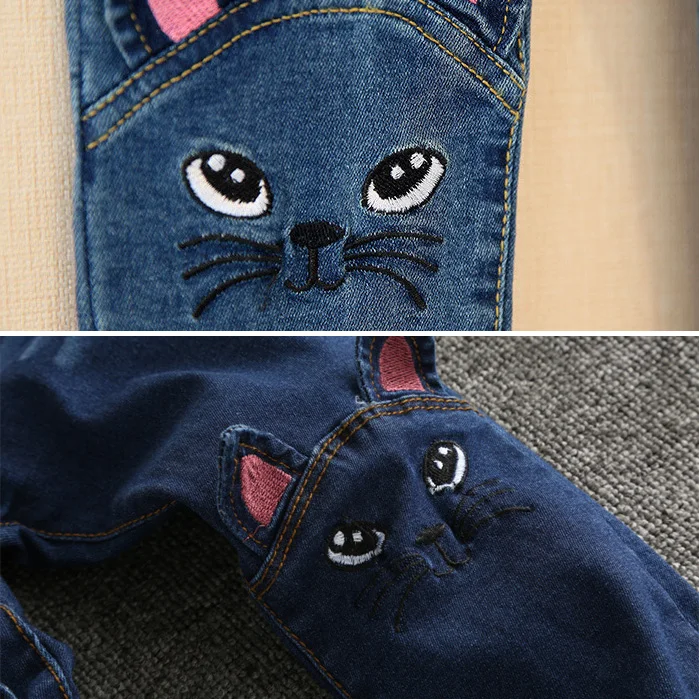 Брюки-Карандаш для девочек джинсы коллекция 2019 года сезон весна-осень детская