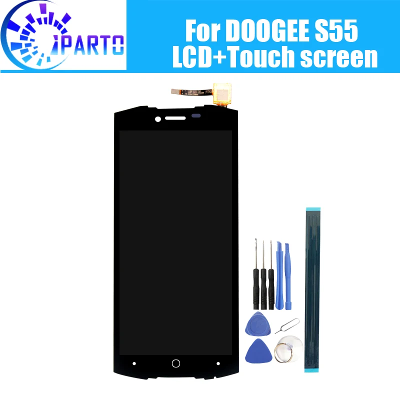 ЖК дисплей Doogee S55 + сенсорный экран 100% оригинальный протестированный дигитайзер