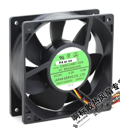 

For Emacro For Japan Servo CNDC24B7-034 CNDC24B7R DC 24V 0.2A 4.8W 120x120x38mm 2-wire Server Cooling Fan
