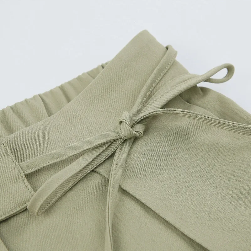 

Women's Wide Leg Pants High Waist Solid Casual Loose Sag Pant Urban Girls Trousers For Female 2021 Summer Fashion Thin Cloths