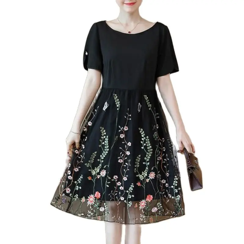 Женское летнее платье с вышивкой большого размера | Свадьбы и торжества