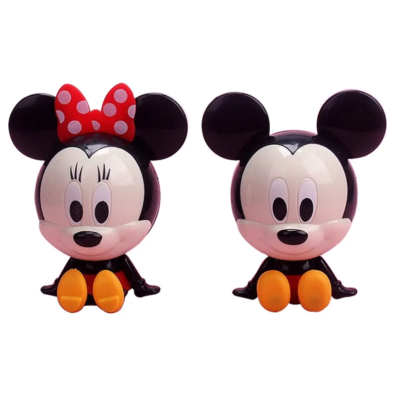 

Mickey Mouse Minnie Figure Toy 2pcs Disney Plus 9cm Action Anime Collectible Figurines Kawaii Stuff Decor Princess Dolls Hot