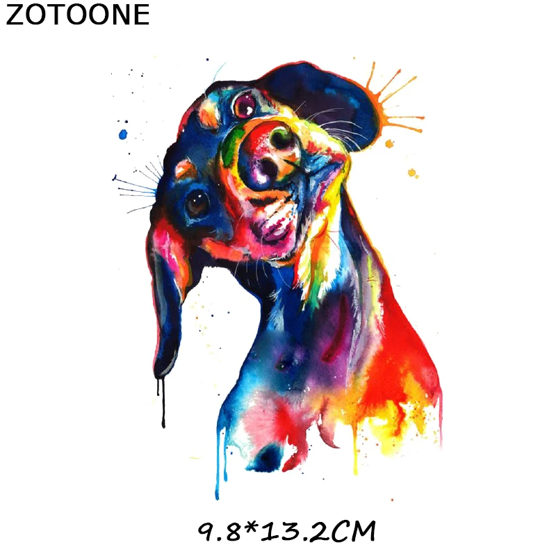 Патчи ZOTOONE с лисой и пандой цветные наклейки утюгом для собак аниамов одежды
