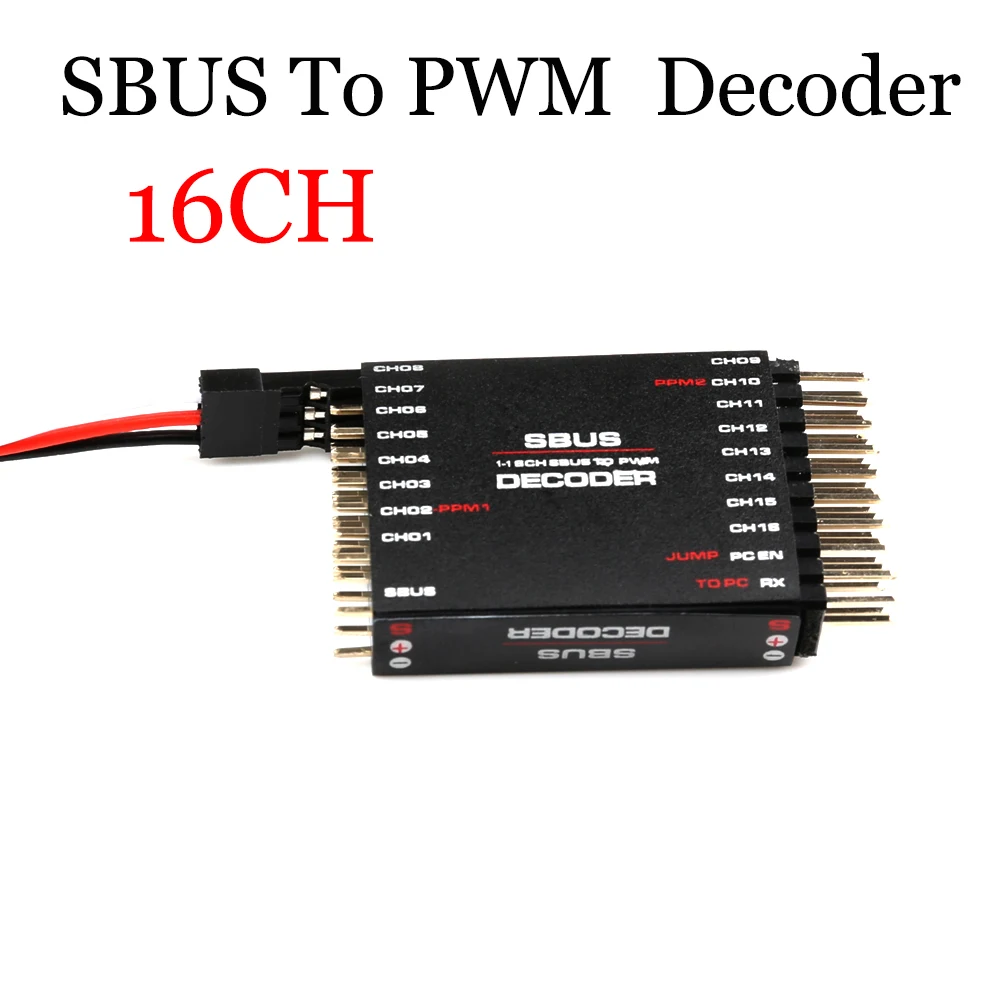 

SBUS To PWM/PPM Decoder 16 Channel Converter Receiver Signal Transverter For Futaba Frsky Orange