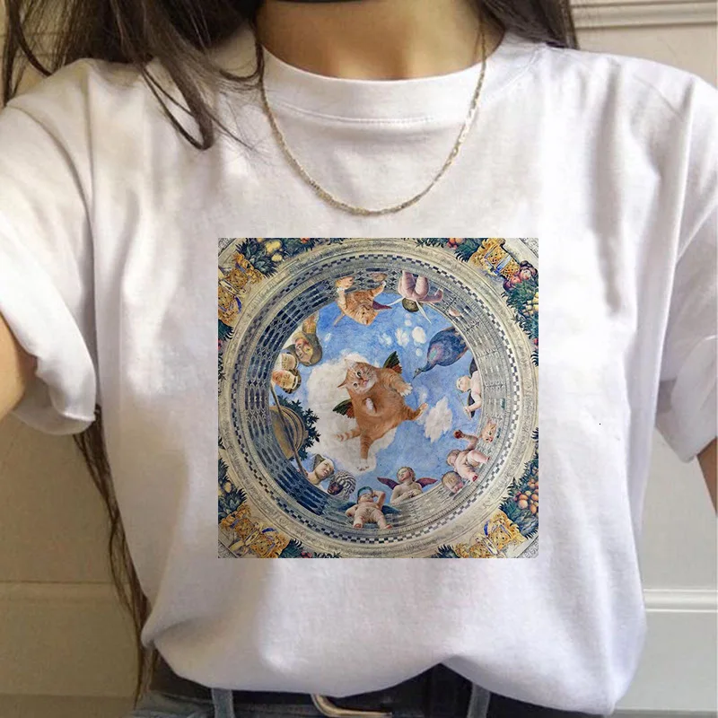 Harajuku Angel Funny Футболка женская Ullzang футболка в Корейском стиле Эстетическая Kawaii
