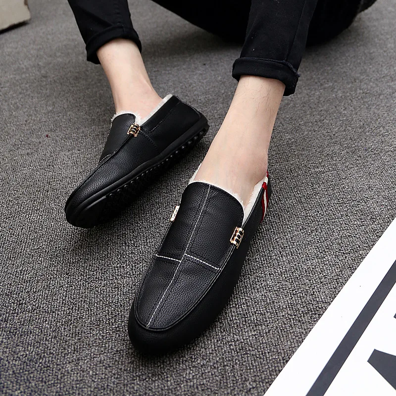 Мужская кожаная обувь Сезон Зима Ltalian на мягкой подошве Zapatos de cuero los hombres