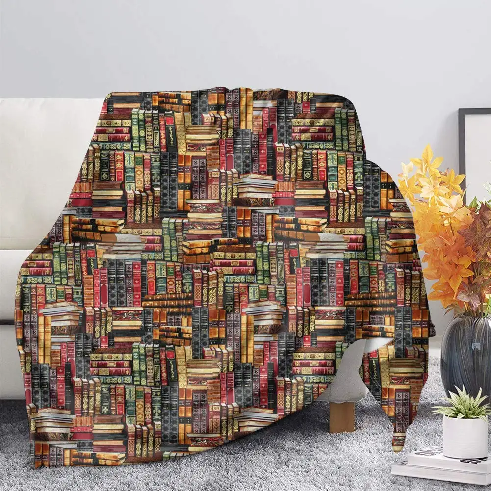 Флисовое одеяло для дивана с винтажным принтом легкое дорожное уютное плюшевое