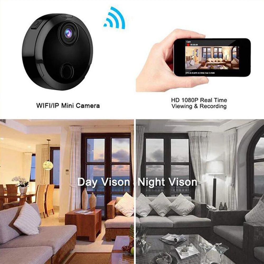 IP-камера HD 1080P Wi-Fi беспроводная ночное видение обнаружение движения поддержка