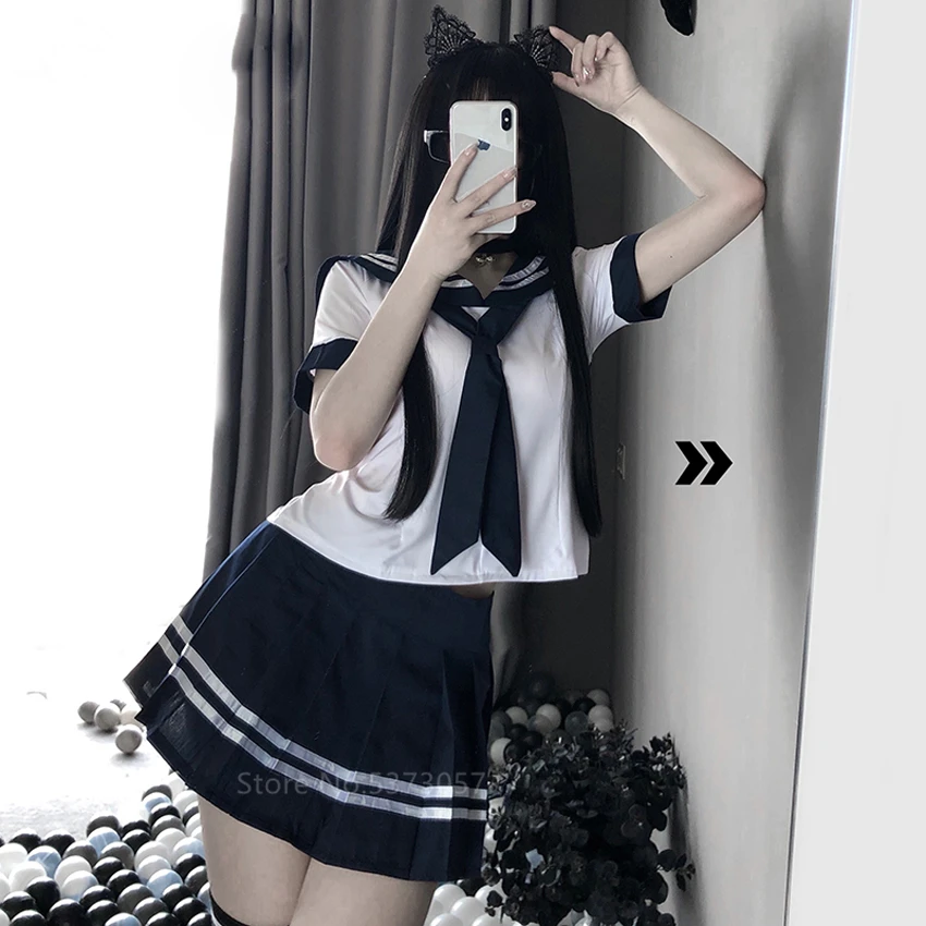 Женское сексуальное нижнее белье для косплея студенческая форма школьная