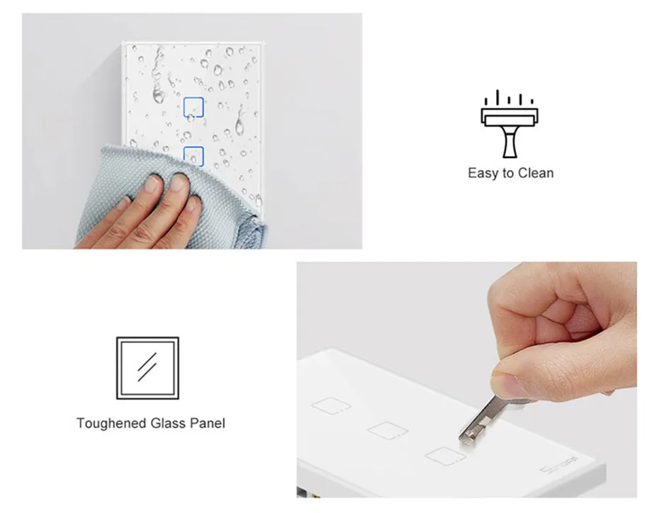 Sonoff WiFi Smart Switch T0 US EU 1 2 3 банда настенная сенсорная панель беспроводной пульт дистанционного управления умный дом контроллер Alexa Google Home