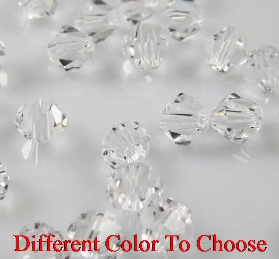 

4mm 2000Pcs/lot fashion best strand Bicone Faceted Glass Crystal Beads Colored Mixed black bracelet necklace Making Spacer