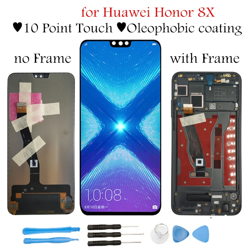 6," для huawei Honor 8X ЖК-дисплей кодирующий преобразователь сенсорного экрана в сборе ЖК-дисплей сенсорный экран для Honor 8X запасные части