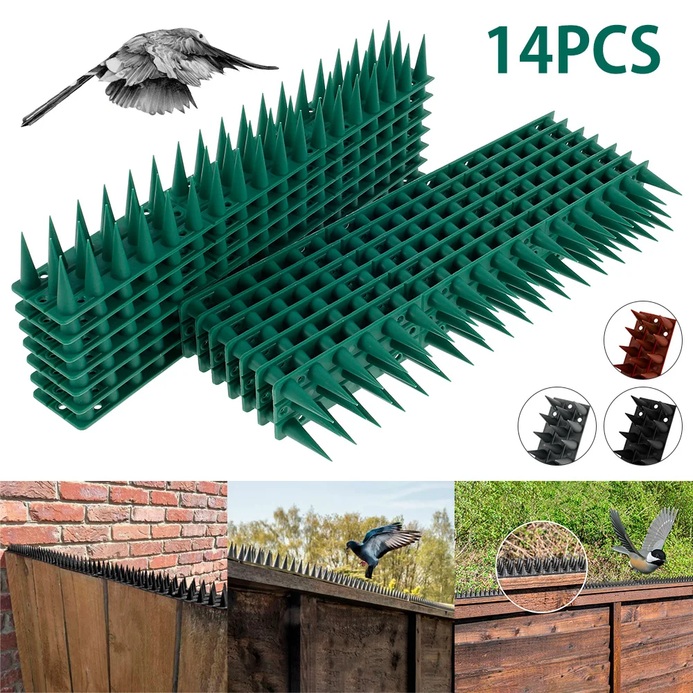 Pinchos de seguridad antiescalada para jard&iacute;n, cerca disuasoria de intrusos, antirrobo, para pared, para escalada de gatos, repelente de aves y palomas-0