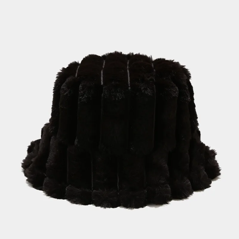 

2020 Faux Fur Winter Warm Fisherman Hat Men Women Fashion Basin Hat bonnet