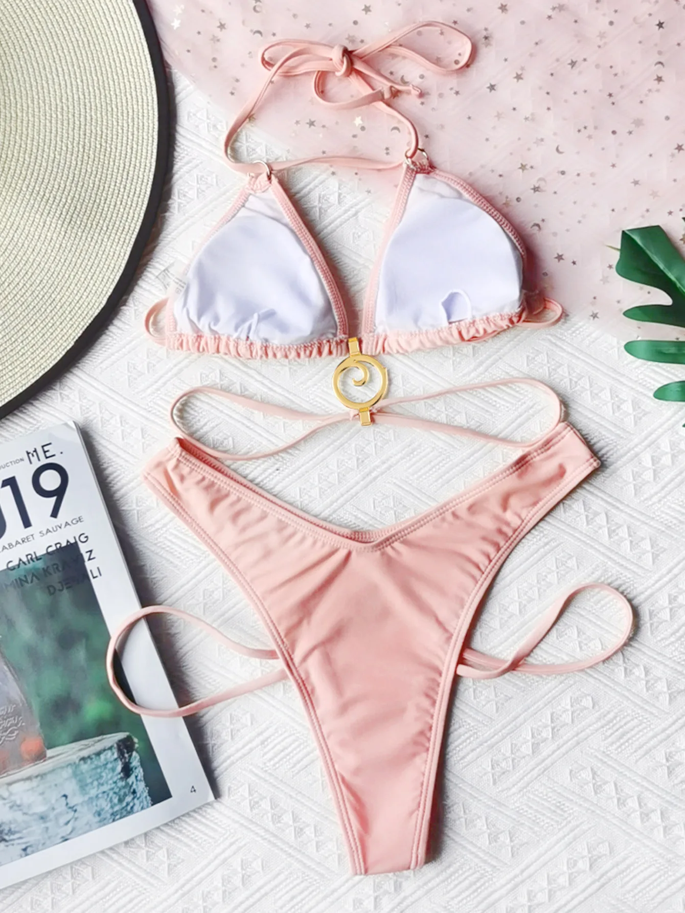 

AIUJXK Sexy String Bikini Women 2021 New Summer 2 Piece Swimsuit Beach Wear Bandage Swimwear Woman Bra And Panty Lingerie Set