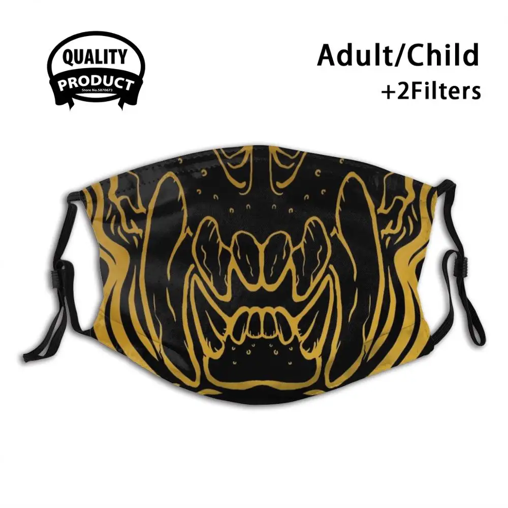 Многоразовая маска для рта lok Bones In Gold крутые Забавные Маски с изображением лося