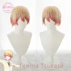 Anihuttenma Tsukasa парик для косплея блонд апельсин проект SEKAI красочная сцена! Прямые термостойкие синтетические волосы для косплея