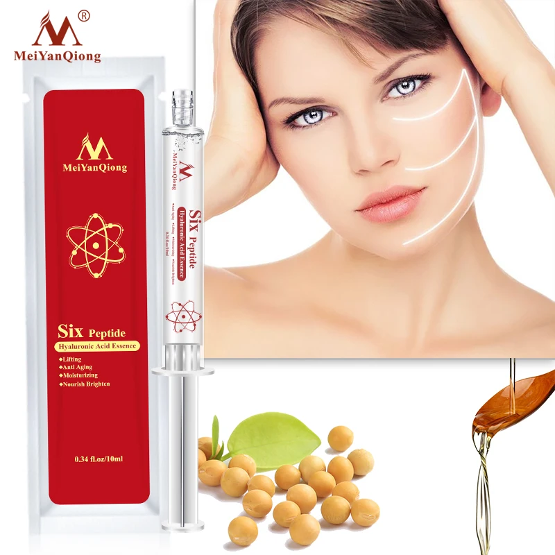 

Six Peptide Hyaluronic Acid Essence Face Serum Anti-Aging Lifting Firming Skin Concentrate Rejuvenation Remove Winkle Fine Lines