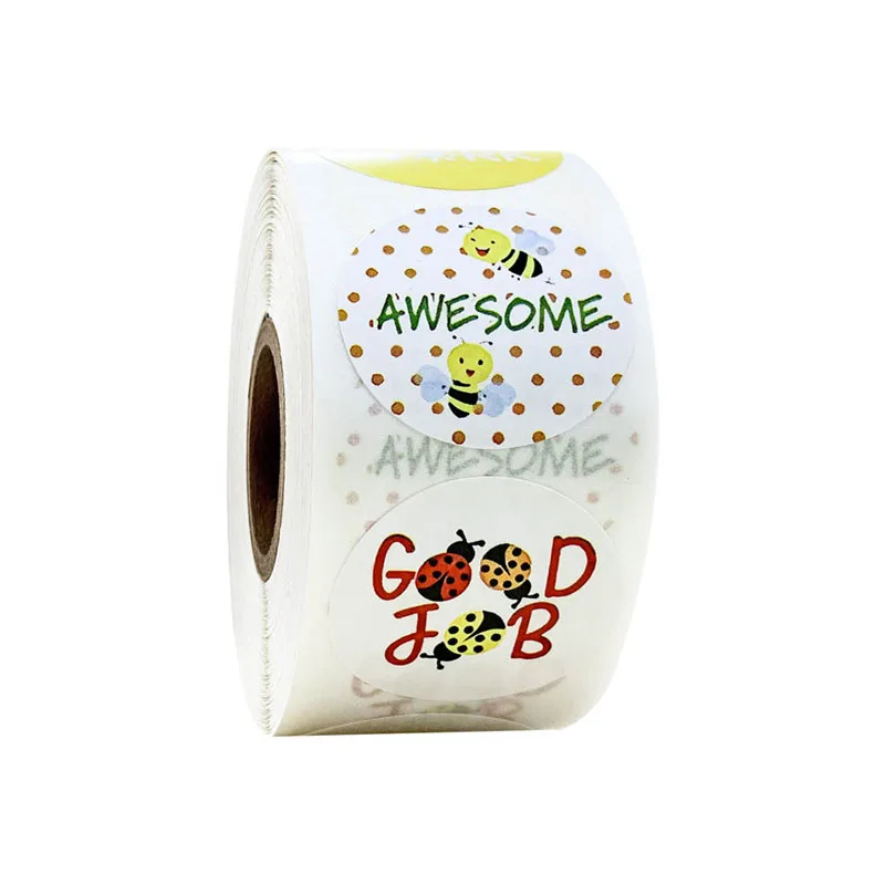 500 шт./рулон наклейки в виде пчелы и божьей коровки|Наклейки для творчества| |