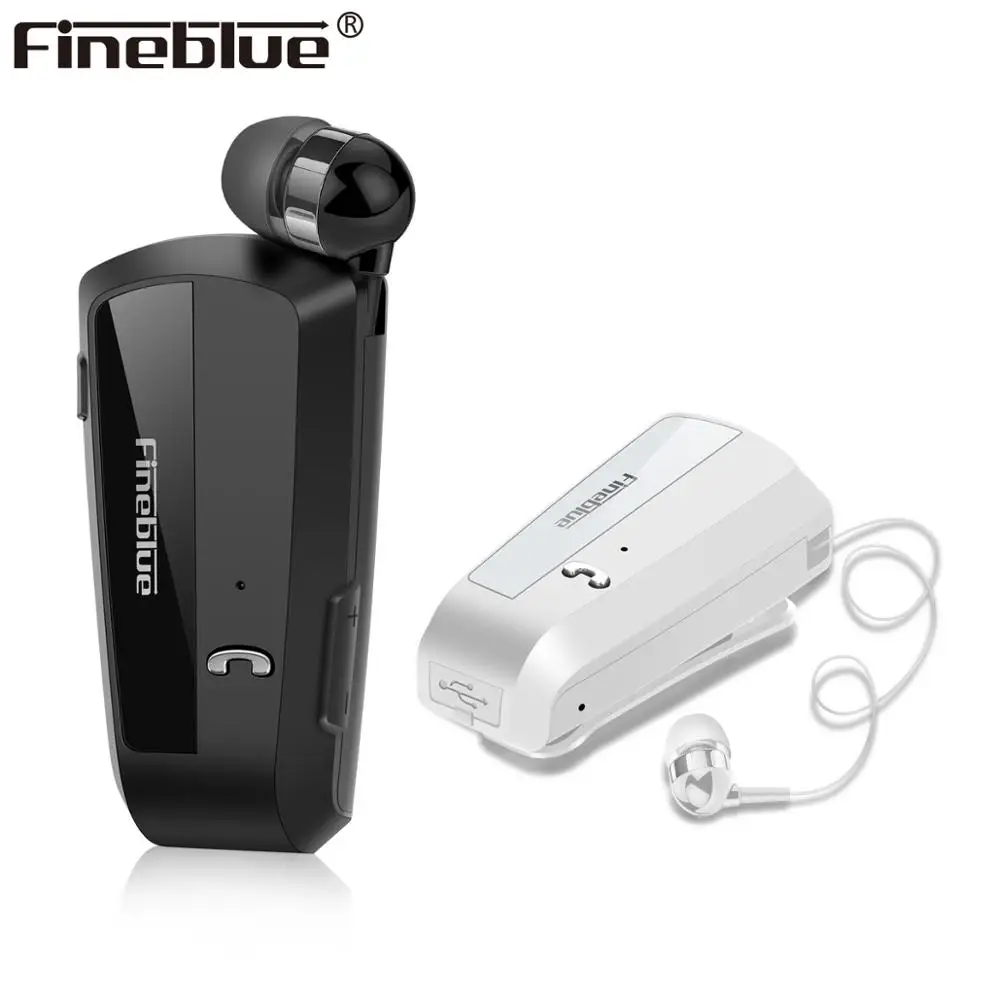 Fineblue F990 Беспроводная бизнес bluetooth-гарнитура, спортивные наушники для водителя, телескопические стерео наушники-вкладыши с клипсой, вибрация, роскошный черный цвет