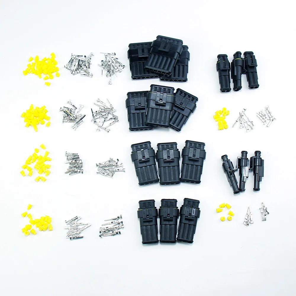 

Waterproof Super Seal 1/2/3/4/5/6 Pin Wire Connector Automotive Plug Terminal 3 Sets Truck Car Harness Denso Auto Sealed Socket
