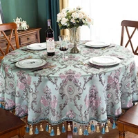 round table cloth european style simple table cloth bushenil jacquard round table cloth round table cloth round table cloth