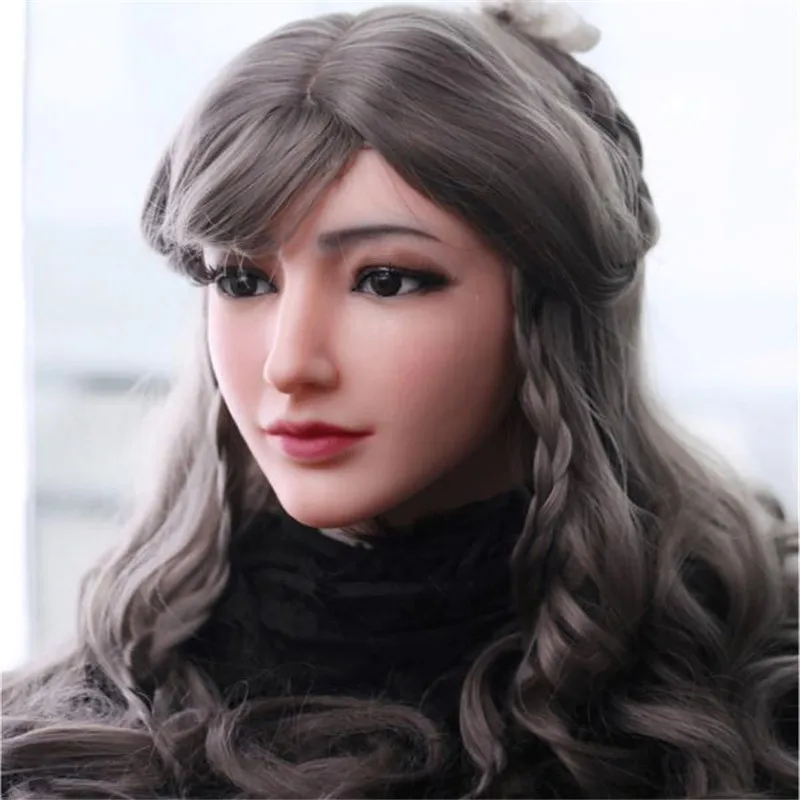 Вечерние Косплэй Мягкая силиконовая реалистичная женский манекен головы