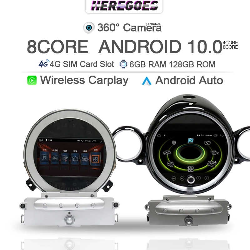 CarPlay 9 &quotAndroid 10 0 Автомобильный мультимедийный плеер для BMW Mini Cooper R56 R60 2007 - 2014