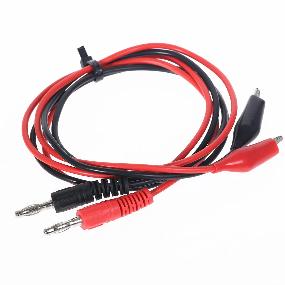 2 шт. двойной зажим типа крокодил для разъема банан Кабель Тестового щупа