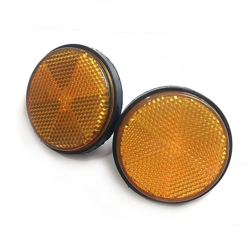 2PCS Motorcycle Reflector Round Warning Strip Car Bike Moto Stickers 2 Inch Safety Accessories | Автомобили и мотоциклы