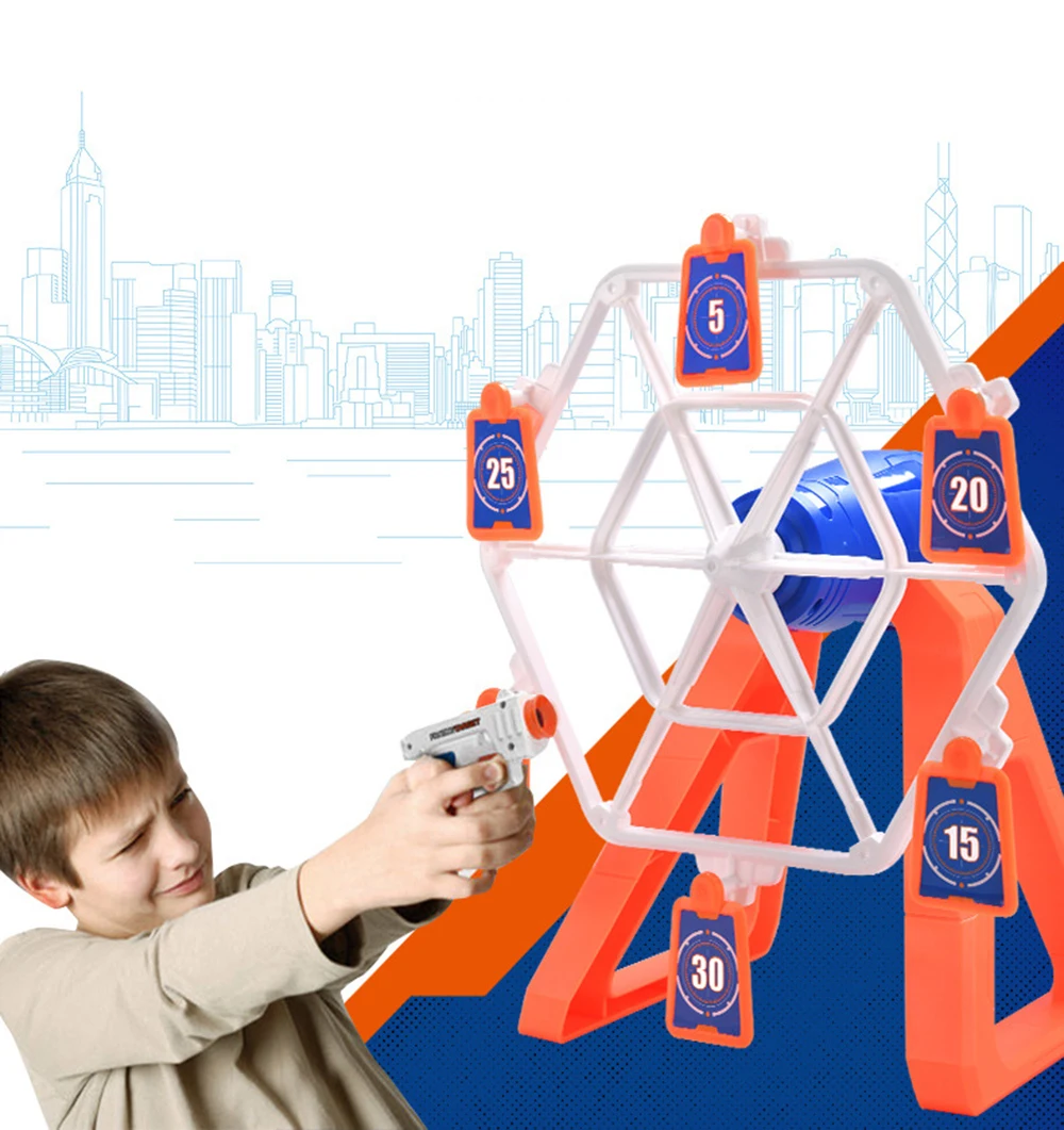 Вращающаяся электрическая Дарт-мишень игрушечный пистолет для стрельбы