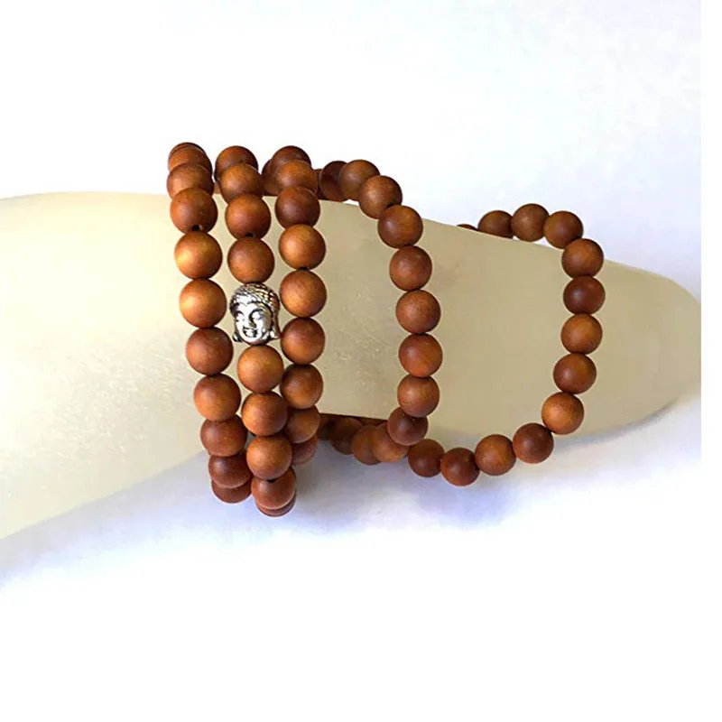 8 мм новинка натуральный 108 браслет из деревянных бусин мужской черный Ethinc