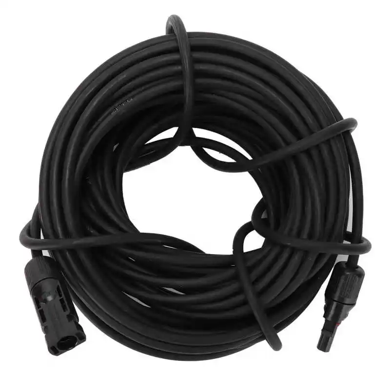 1 Pair Solar Panel Extension Cable Copper Wire Red + Black 10AWG with Connector 1.8KV | Обустройство дома