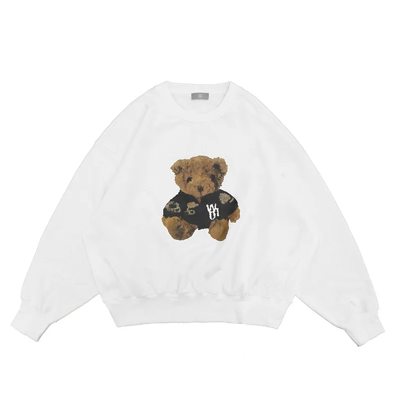 Новое поступление 2021 мужские толстовки хорошего качества с медведем худи для