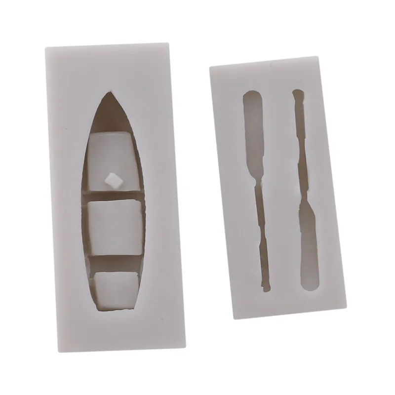 Креативная 3D лодка с веслом весла силиконовая форма для шоколада помадки DIY