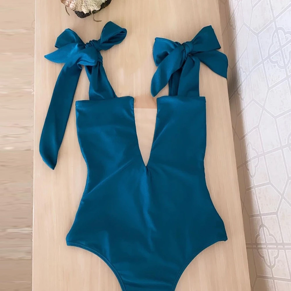 

Baador de una pieza para mujer, traje de bao Sexy, trajes de bao con aumento, ropa de playa, Monokini con cordones, 2021