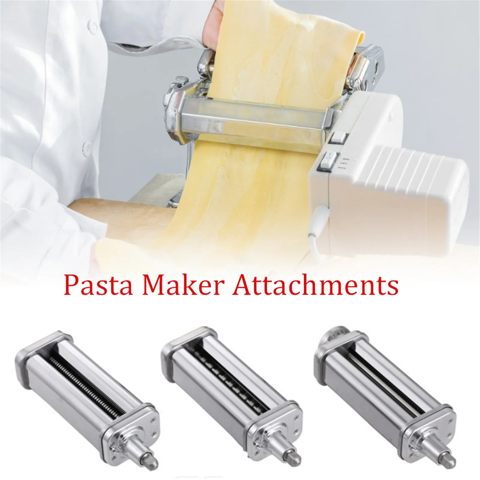 

Pasta Maker Attachments Set Stainless Steel Spaghetti Noodle Dough Making Tools Roller Presser Machine For Kitchen Aid