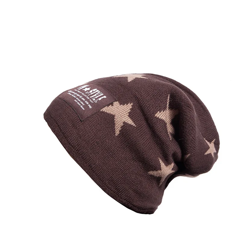 Зимняя одноцветная шапка унисекс простая теплая мягкая вязаная с черепом шапки