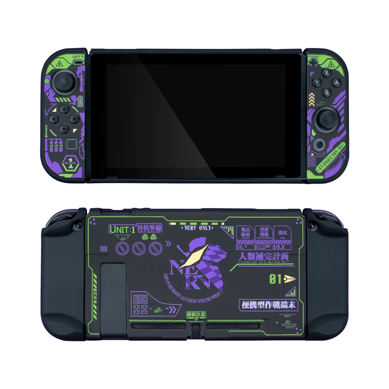 

MONCON Nintendo Switch Shell Purple EVA Theme Case For Nintend Switch Hard Shell Full Cover Protective For NS Game Console