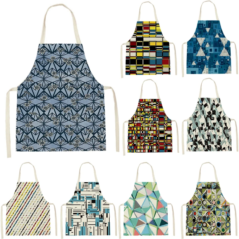 Фартук Кухонный с принтом растений передник геометрическим рисунком для
