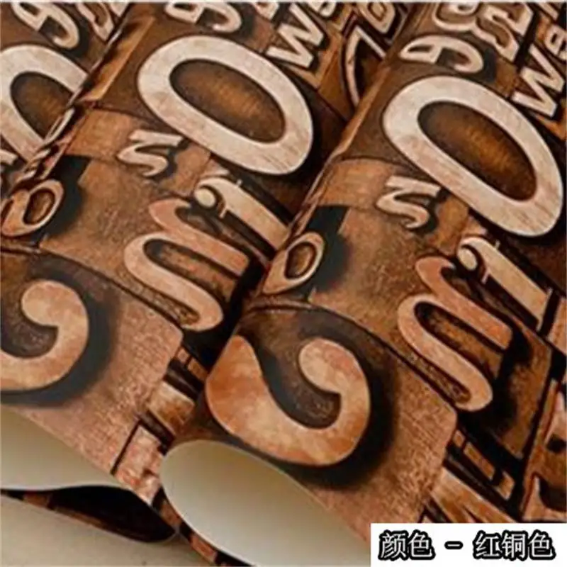 Утолщенные самоклеящиеся обои с 3d-изображением кирпича английского алфавита в