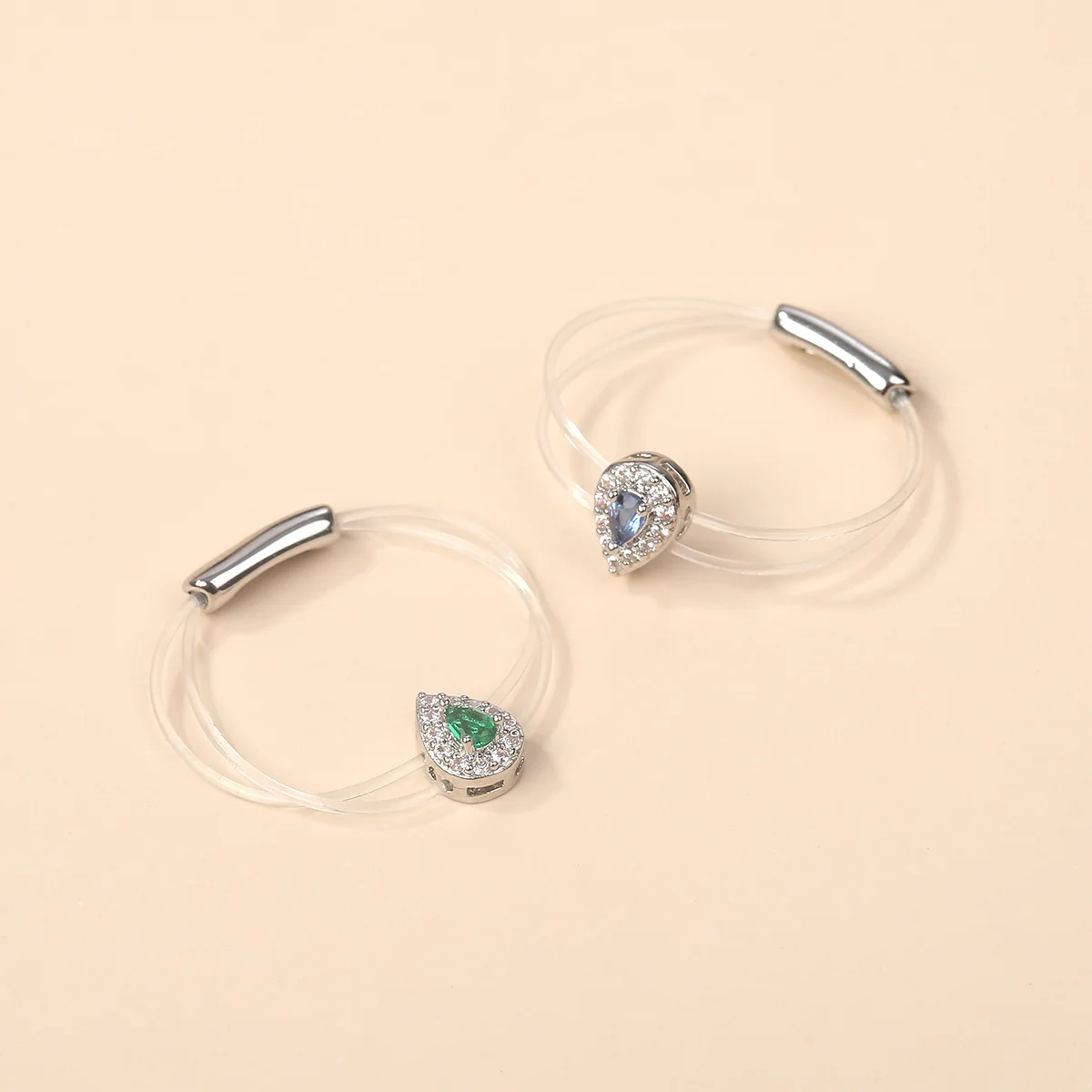 Милое модное женское кольцо невидимое прозрачное латунное квадратное