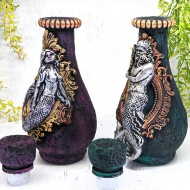 

Бутылки, банки и коробки, винтажная декоративная бутылка, креативная ручная роспись, орнамент из смолы для дома, гостиной, спальни, лидер про...