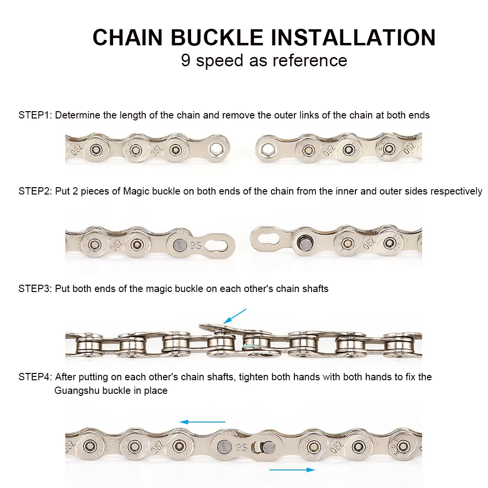 

5Pairs Bicycle Chain Quick Link MTB Road Bike Missing Link Bike Chain Quick Release Connectors for 6/7/8/9/10/11/12 Speed