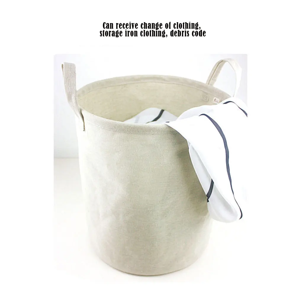 Cotton Linen Art Hamper Laundry Basket Collapsible Storage Washing Dirty Clothes Big Organizer Bin Handle | Дом и сад