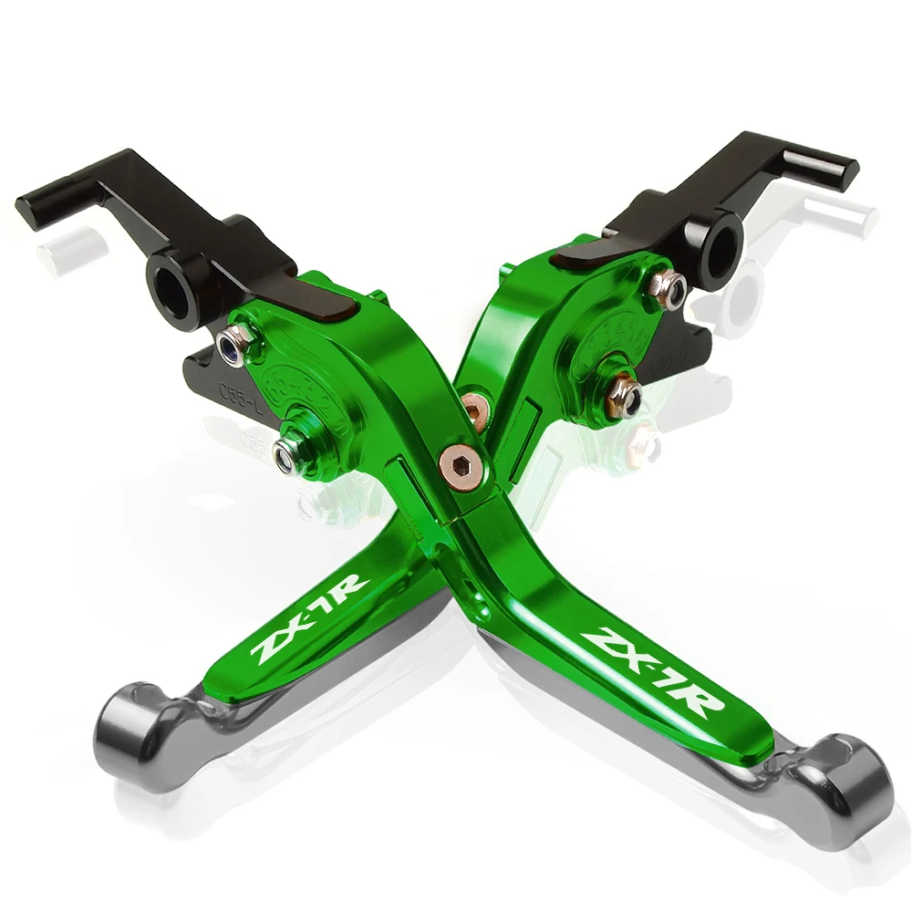 T with logo Мотоцикл с ЧПУ Регулируемые сцепные рычаги Ручка для KAWASAKI ZX7R ZX-7R 1989 1990 1991 1192 1993 1993-2003 ZX7R ZX-7R - Цвет: T with logo
