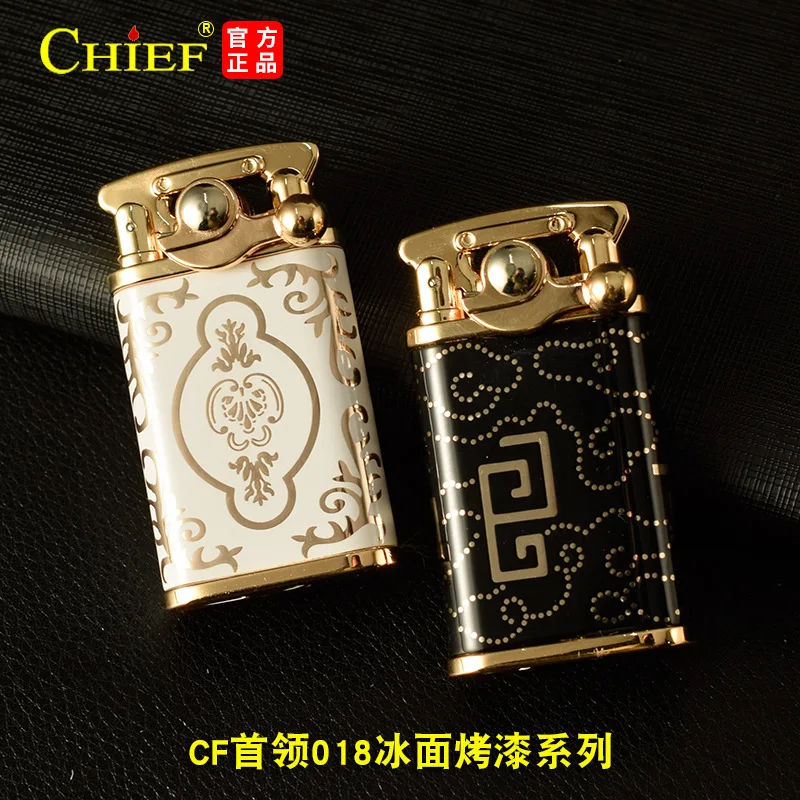 

Chief kerosene lighter, ice-painted, retro personality creativity, men's gift, one-click ignitionSmoking accessories