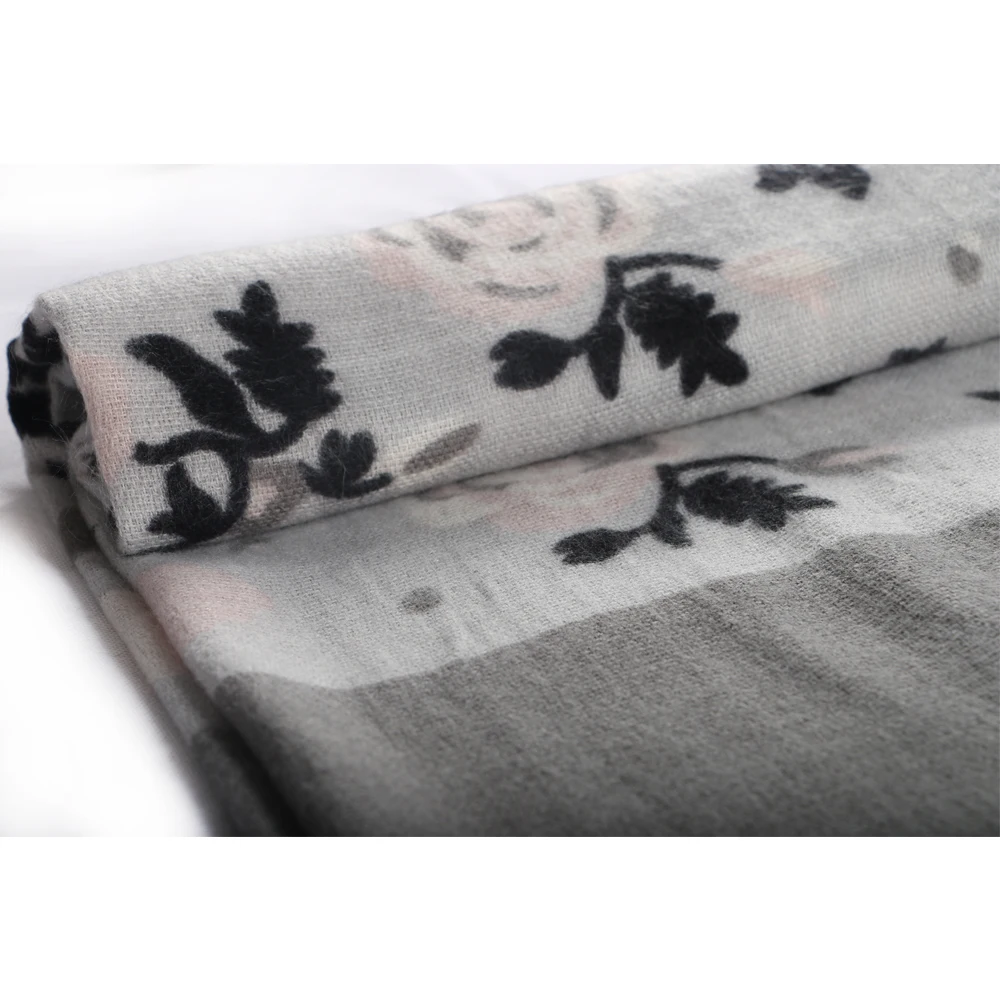 Новинка 2019 брендовый зимний шарф цветок кашемир Пашмина женские шарфы теплая