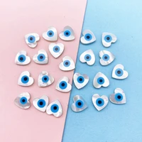 1pcs 10mm natural sea evil eye shell beads diy bracelet earrings jewelry making supplies accessories flat white heart shape bead