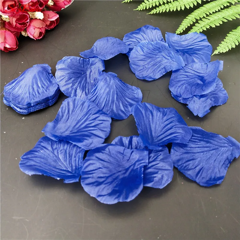 deep blue 1000/3000 шт. Свадебные лепестки искусственные шелковые лепестки роз цветы Petalas Свадебные душ ваза в проход Декор конфетти 5Z - Цвет: deep blue